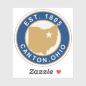 Zegel van Canton, Ohio, VS Sticker (Vel)