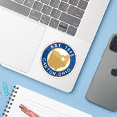 Zegel van Canton, Ohio, VS Sticker (Laptop met iPhone)