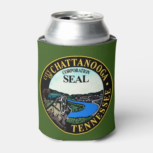 Zegel van Chattanooga, Tennessee Blikjeskoeler (Blikje Voorkant)