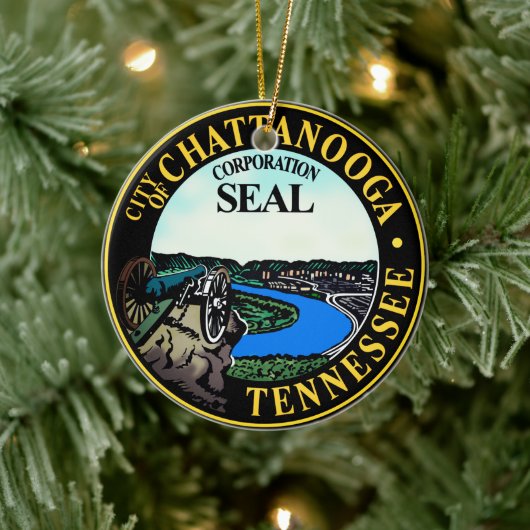Zegel van Chattanooga, Tennessee Keramisch Ornament (Boom)