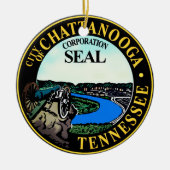 Zegel van Chattanooga, Tennessee Keramisch Ornament (Voorkant)