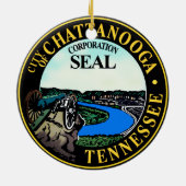 Zegel van Chattanooga, Tennessee Keramisch Ornament (Achterkant)