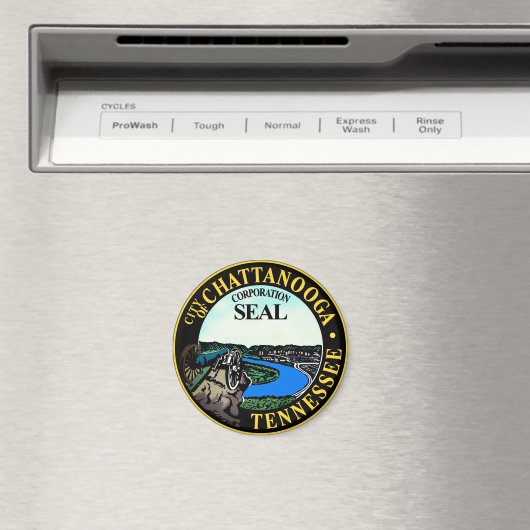 Zegel van Chattanooga, Tennessee Magnet (Insitu (Vaatwasser))