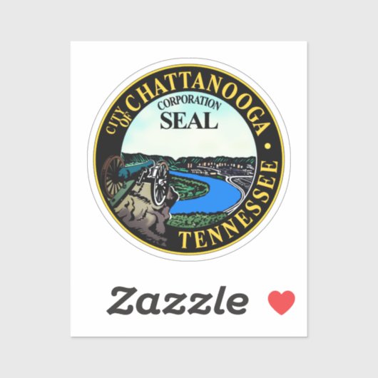 Zegel van Chattanooga, Tennessee Sticker (Vel)