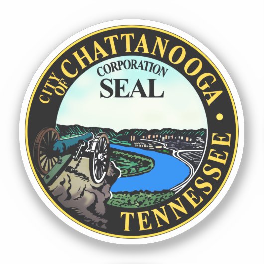 Zegel van Chattanooga, Tennessee Sticker (Voorkant)
