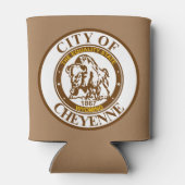 Zegel van Cheyenne, Wyoming Blikjeskoeler (Achterkant)