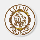 Zegel van Cheyenne, Wyoming Magnet (Voorkant)