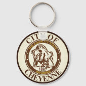 Zegel van Cheyenne, Wyoming Sleutelhanger (Voorkant)