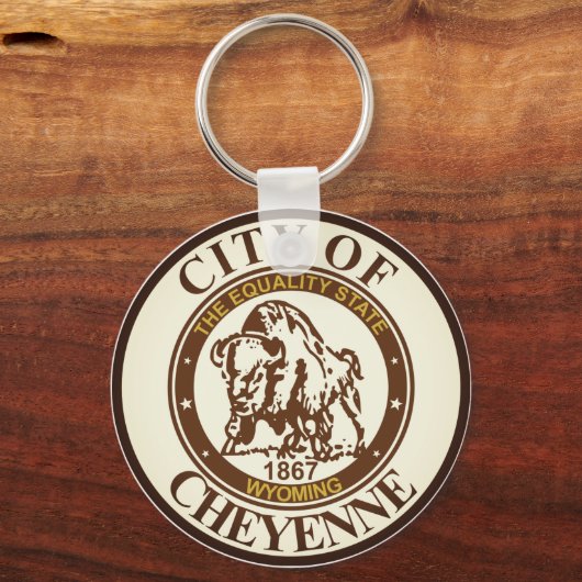 Zegel van Cheyenne, Wyoming Sleutelhanger (Voorkant)