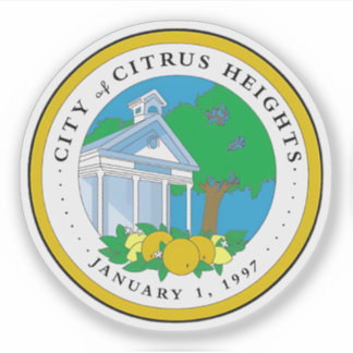 Zegel van Citrus Heights, Californië, Verenigde St Sticker