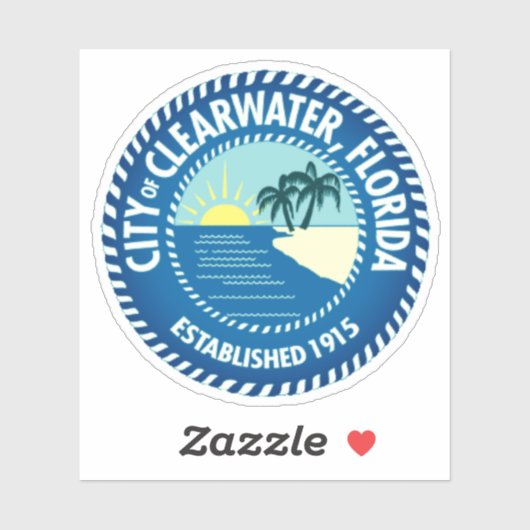 Zegel van Clearwater, Florida Sticker (Vel)