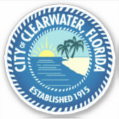 Zegel van Clearwater, Florida Sticker (Voorkant)