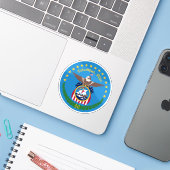 Zegel van Columbus, Ohio, Verenigde Staten Sticker (Laptop met iPhone)