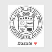 Zegel van Dayton, Ohio, Verenigde Staten Sticker (Vel)