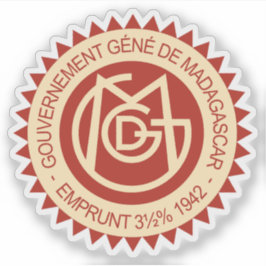Zegel van de Algemeen Gouverneur van Madagaskar, 1 Sticker