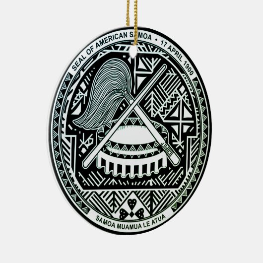 Zegel van de Amerikaanse Samoa Keramisch Ornament (Rechts)