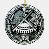 Zegel van de Amerikaanse Samoa Keramisch Ornament (Voorkant)