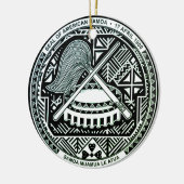 Zegel van de Amerikaanse Samoa Keramisch Ornament (Links)