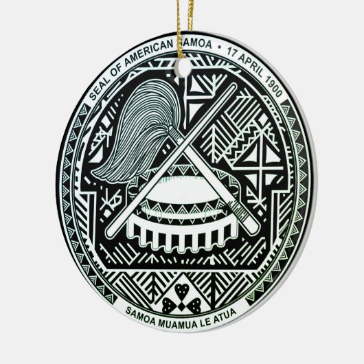 Zegel van de Amerikaanse Samoa Keramisch Ornament (Links)