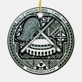 Zegel van de Amerikaanse Samoa Keramisch Ornament (Achterkant)