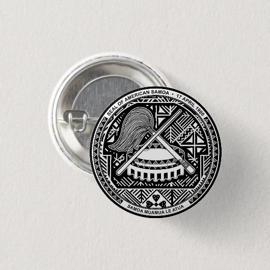 Zegel van de Amerikaanse Samoa Ronde Button 3,2 Cm (Voorkant /achterkant)