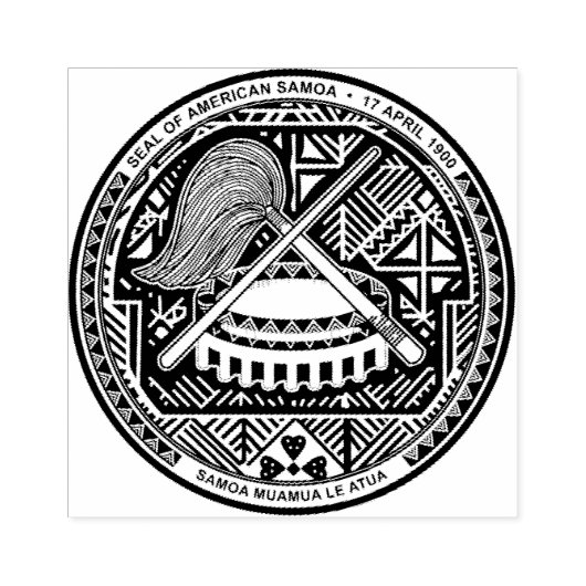 Zegel van de Amerikaanse Samoa Rubberstempel (Afrduk)
