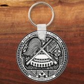 Zegel van de Amerikaanse Samoa-Sleutelhanger Sleutelhanger (Voorkant)