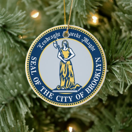 Zegel van de Borough of Brooklyn, New York Keramisch Ornament (Boom)