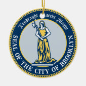 Zegel van de Borough of Brooklyn, New York Keramisch Ornament (Voorkant)