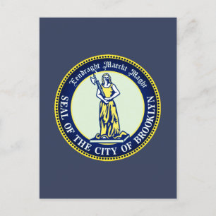 Zegel van de Borough of Brooklyn, New York T-Shirt Briefkaart