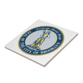 Zegel van de Borough of Brooklyn, New York Tegeltje (Zijkant)