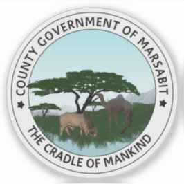 Zegel van de Marsabit County, de Republiek Kenia Sticker