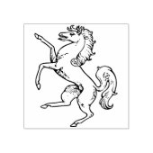 zegel van de middeleeuwse paardenkunst rubberstempel (Afrduk)
