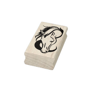 zegel van de paardenkop rubberstempel