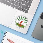 Zegel van de Republiek Madagaskar (1993-1998) Sticker (Laptop met iPhone)