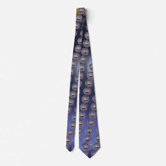 ZEGEL VAN DE RIDDERS TEMPLAR Blauw Grijs Stropdas (Achterkant)