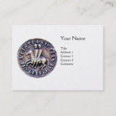 ZEGEL VAN DE RIDDERS TEMPLAR MONOGRAM White Pearl Visitekaartje (Voorkant)