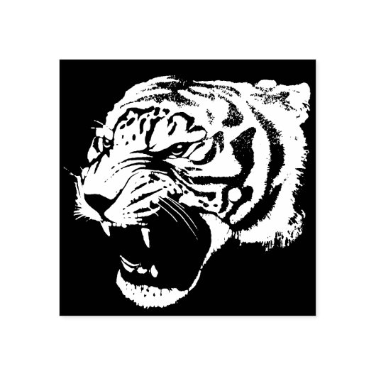 zegel van de silhouette tijger rubberstempel (Afrduk)