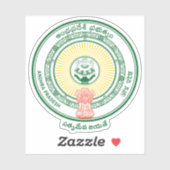 Zegel van de staat Andhra Pradesh, India Sticker (Vel)