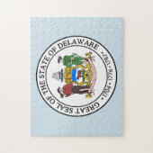 Zegel van de staat Delaware. Legpuzzel (Verticaal)