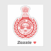 Zegel van de staat Haryana, India Sticker (Vel)