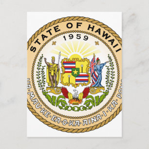 Zegel van de staat Hawaii Briefkaart