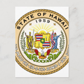 Zegel van de staat Hawaii Briefkaart
