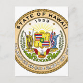 Zegel van de staat Hawaii Briefkaart (Voorkant)
