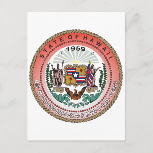 Zegel van de staat Hawaii Briefkaart