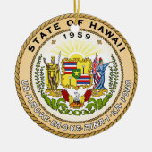 Zegel van de staat Hawaii Keramisch Ornament (Voorkant)