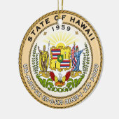 Zegel van de staat Hawaii Keramisch Ornament (Links)