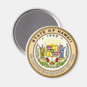 Zegel van de staat Hawaii Magneet (Voorkant / Achterkant)