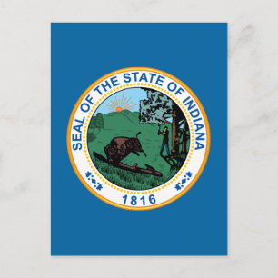 Zegel van de staat Indiana Briefkaart