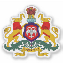 Zegel van de staat Karnataka, India Sticker